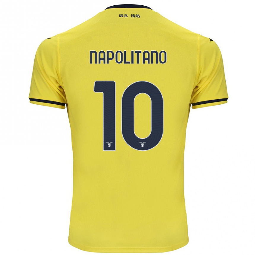 Vaikiškas Luca Napolitano #10 Geltona Išvykos Marškinėliai 2024/25 T-Shirt