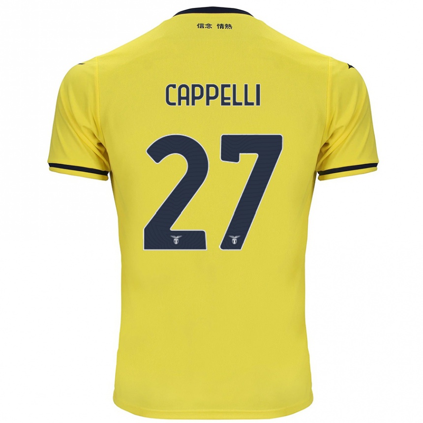 Vaikiškas Tommaso Cappelli #27 Geltona Išvykos Marškinėliai 2024/25 T-Shirt