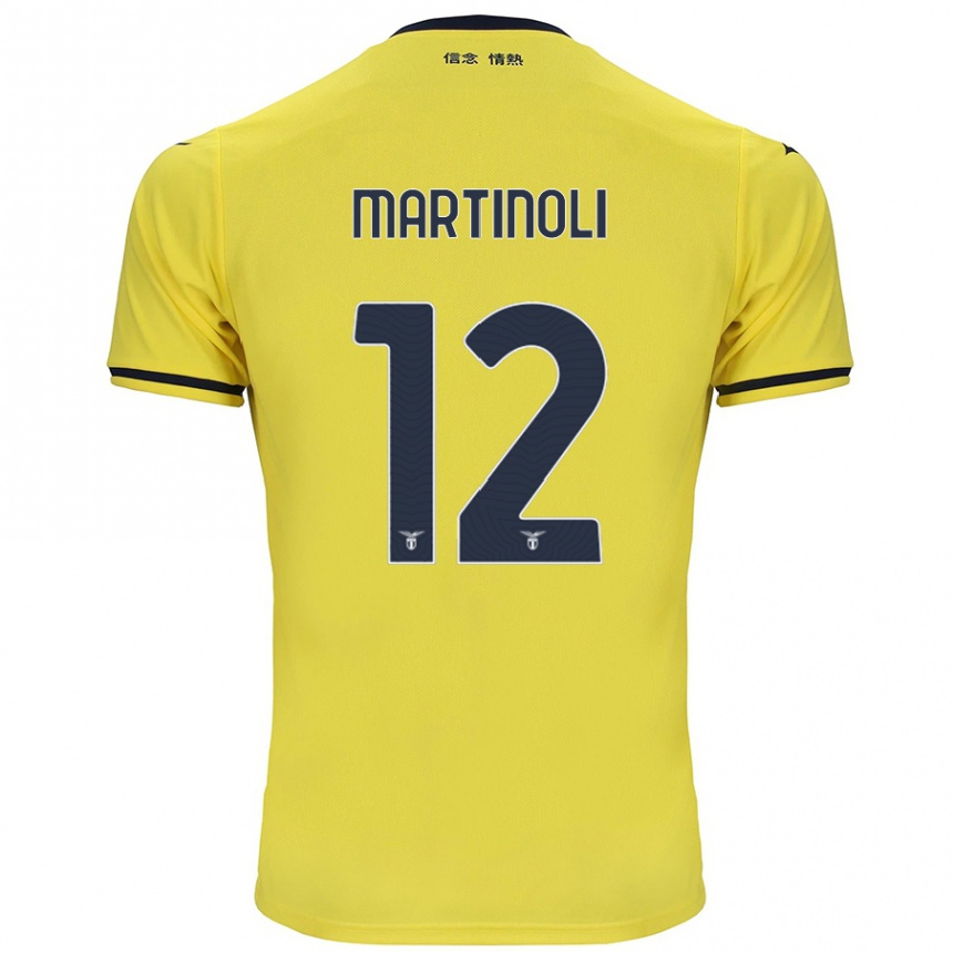 Vaikiškas Elettra Martinoli #12 Geltona Išvykos Marškinėliai 2024/25 T-Shirt