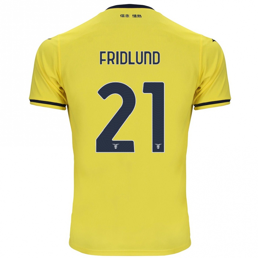 Vaikiškas Johanne Fridlund #21 Geltona Išvykos Marškinėliai 2024/25 T-Shirt