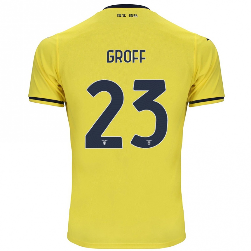 Vaikiškas Chiara Groff #23 Geltona Išvykos Marškinėliai 2024/25 T-Shirt