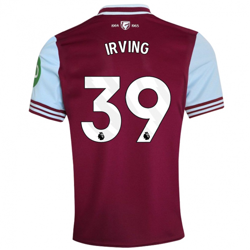 Vyrai Andy Irving #39 Tamsiai Raudona Namų Marškinėliai 2024/25 T-Shirt