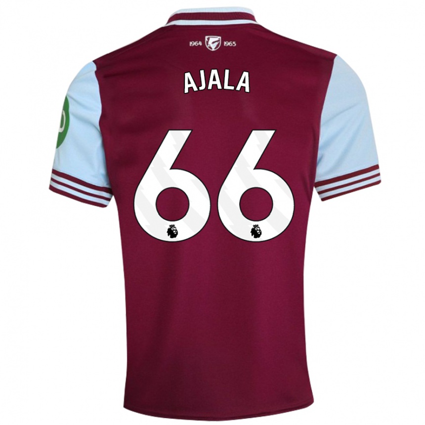 Vyrai Joshua Ajala #66 Tamsiai Raudona Namų Marškinėliai 2024/25 T-Shirt