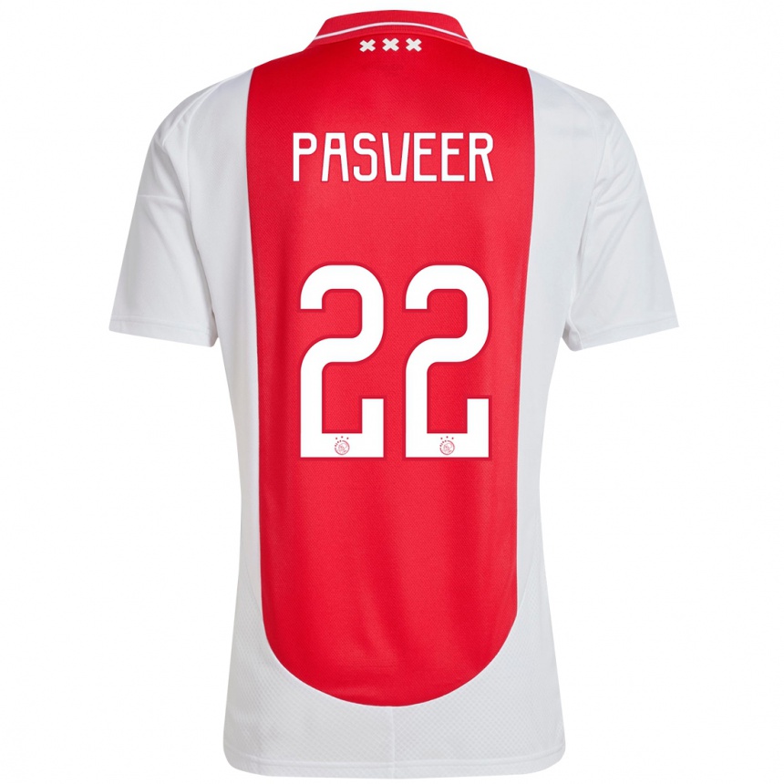 Vyrai Remko Pasveer #22 Raudona Balta Namų Marškinėliai 2024/25 T-Shirt