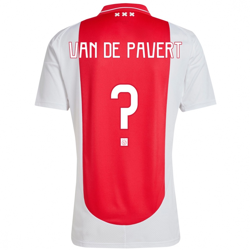 Vyrai Ryan Van De Pavert #0 Raudona Balta Namų Marškinėliai 2024/25 T-Shirt