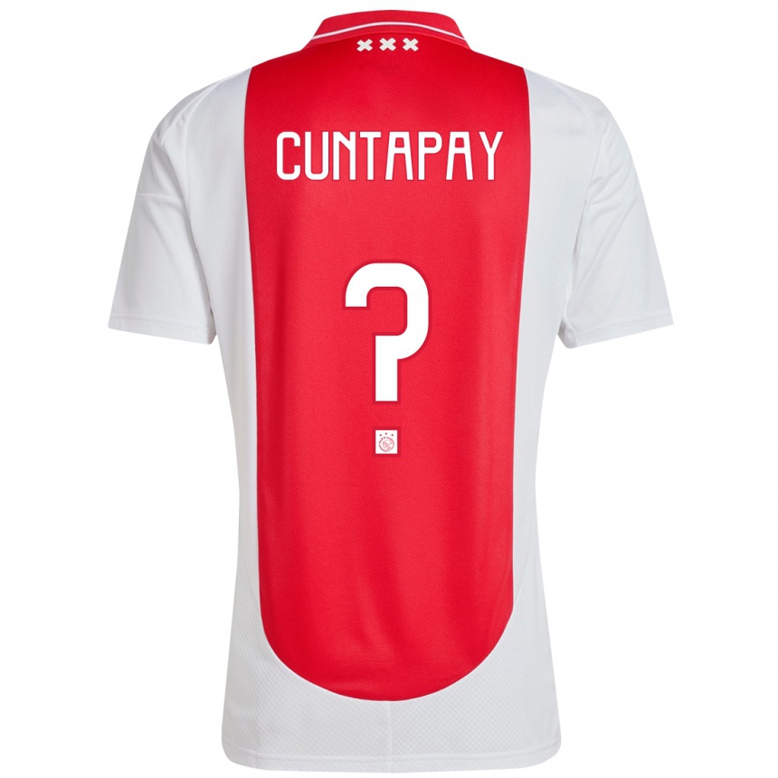 Vyrai Sam Cuntapay #0 Raudona Balta Namų Marškinėliai 2024/25 T-Shirt