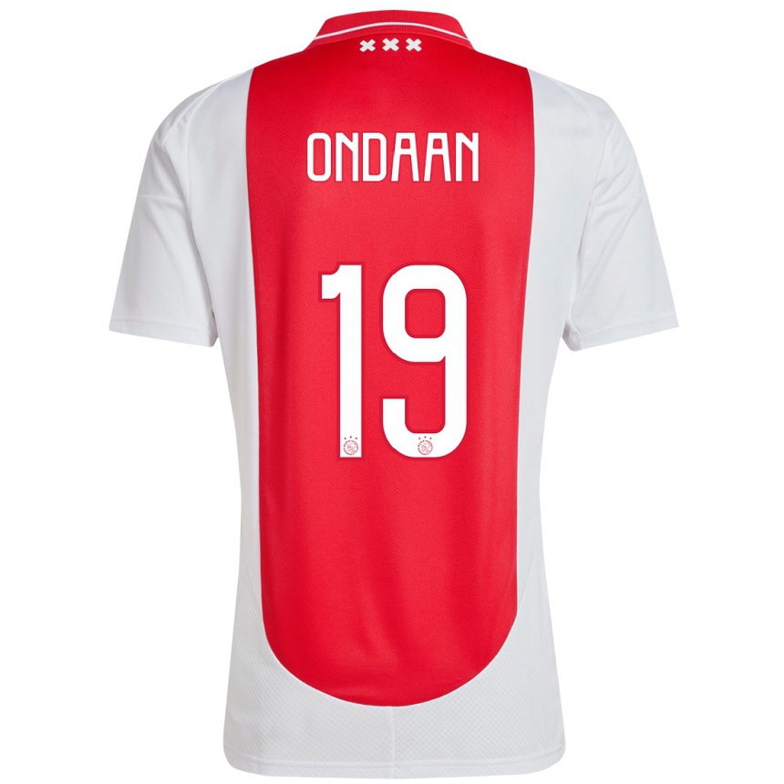 Vyrai Terell Ondaan #19 Raudona Balta Namų Marškinėliai 2024/25 T-Shirt