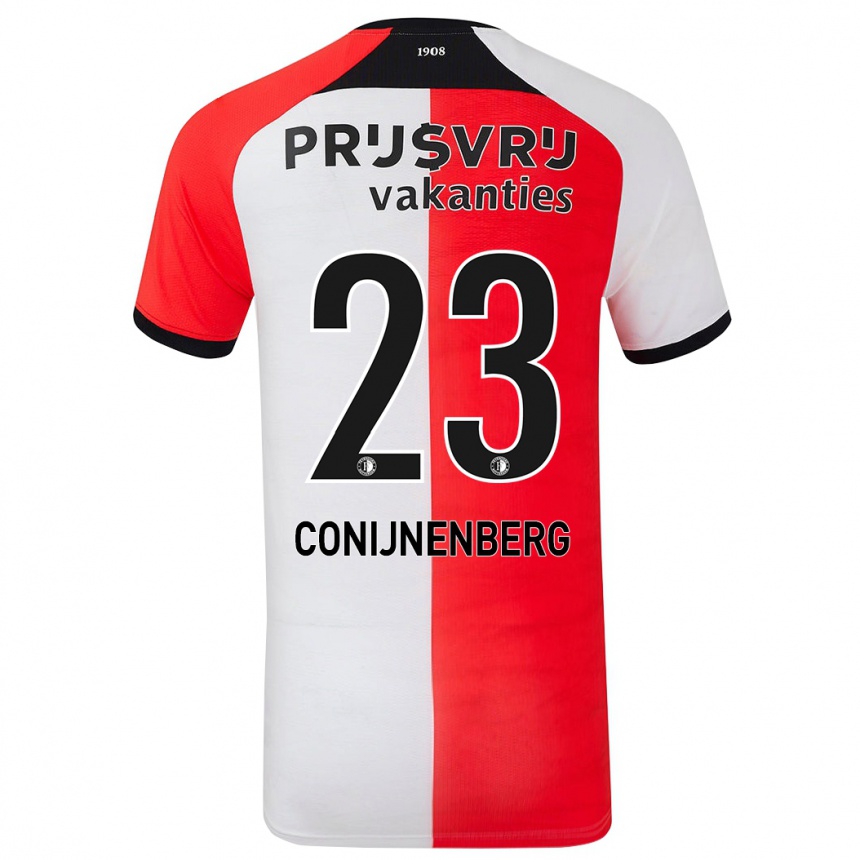 Vyrai Jada Conijnenberg #23 Raudona Balta Namų Marškinėliai 2024/25 T-Shirt