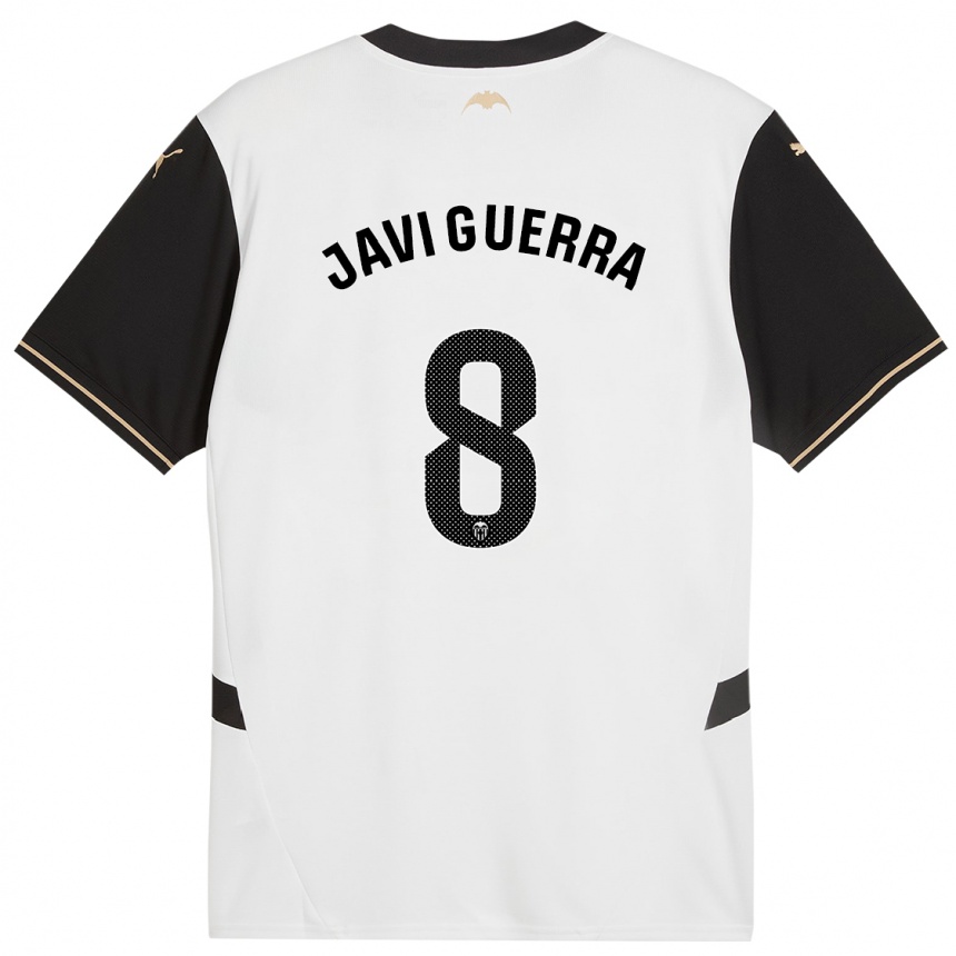 Vyrai Javi Guerra #8 Balta Juoda Namų Marškinėliai 2024/25 T-Shirt