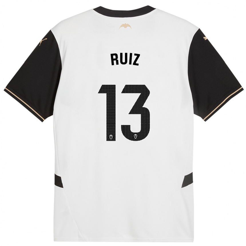 Vyrai Nil Ruiz #13 Balta Juoda Namų Marškinėliai 2024/25 T-Shirt