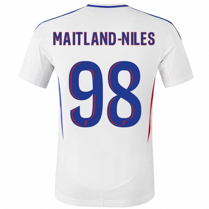 Vyrai Ainsley Maitland-Niles #98 Balta Mėlyna Namų Marškinėliai 2024/25 T-Shirt