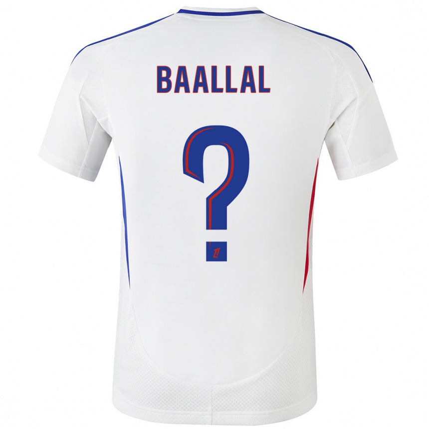 Vyrai Abdellah Baallal #0 Balta Mėlyna Namų Marškinėliai 2024/25 T-Shirt