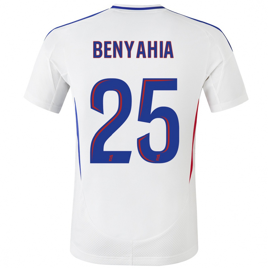 Vyrai Ines Benyahia #25 Balta Mėlyna Namų Marškinėliai 2024/25 T-Shirt