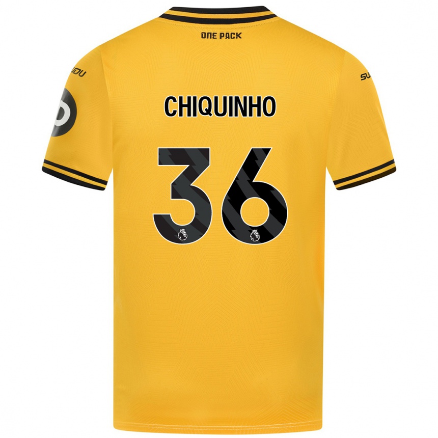 Vyrai Chiquinho #36 Geltona Namų Marškinėliai 2024/25 T-Shirt