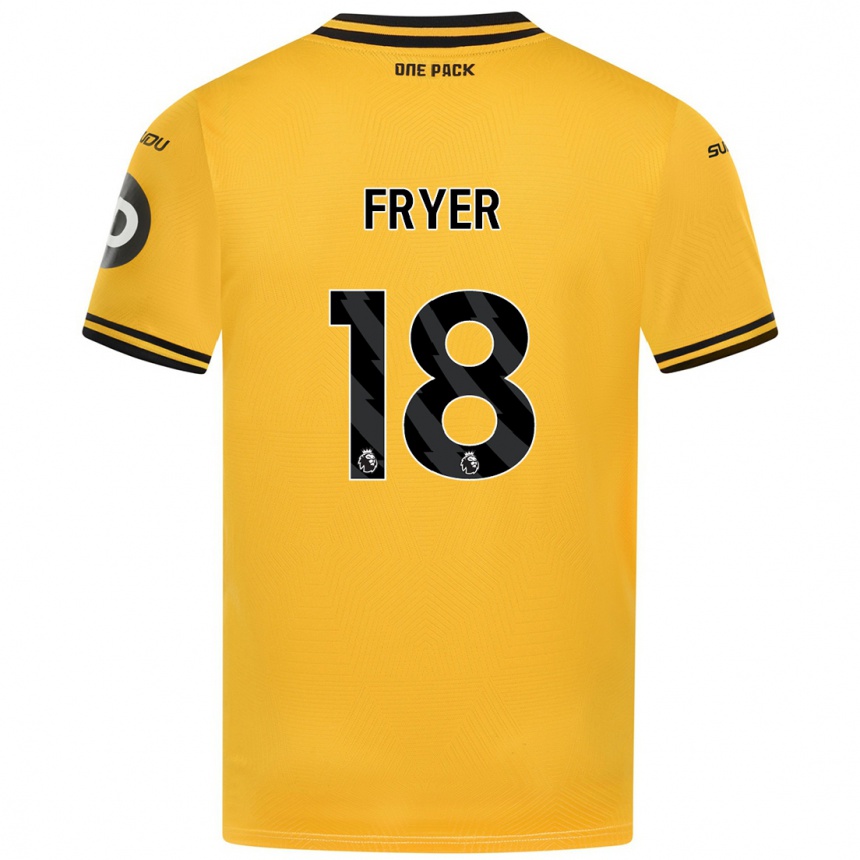 Vyrai Hannah Fryer #18 Geltona Namų Marškinėliai 2024/25 T-Shirt