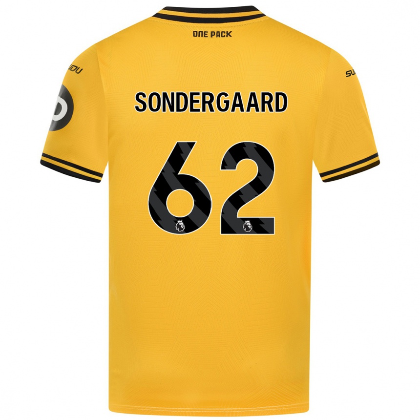 Vyrai Andreas Sondergaard #62 Geltona Namų Marškinėliai 2024/25 T-Shirt