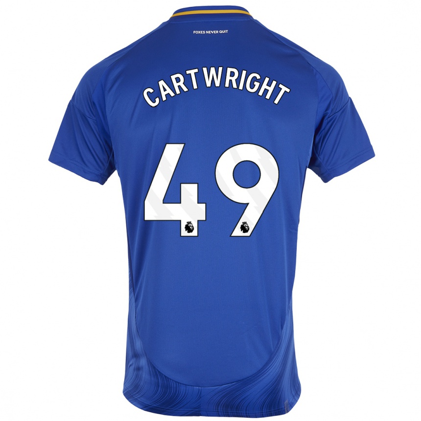 Vyrai Henry Cartwright #49 Mėlyna Balta Namų Marškinėliai 2024/25 T-Shirt