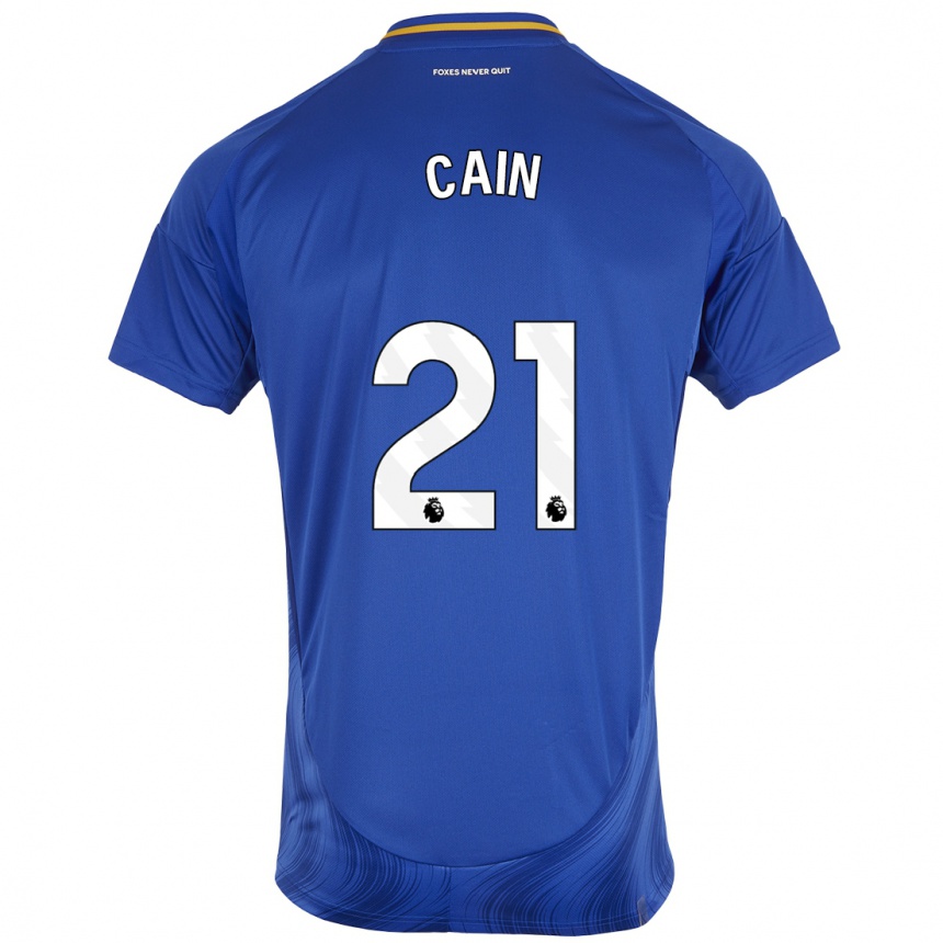 Vyrai Hannah Cain #21 Mėlyna Balta Namų Marškinėliai 2024/25 T-Shirt