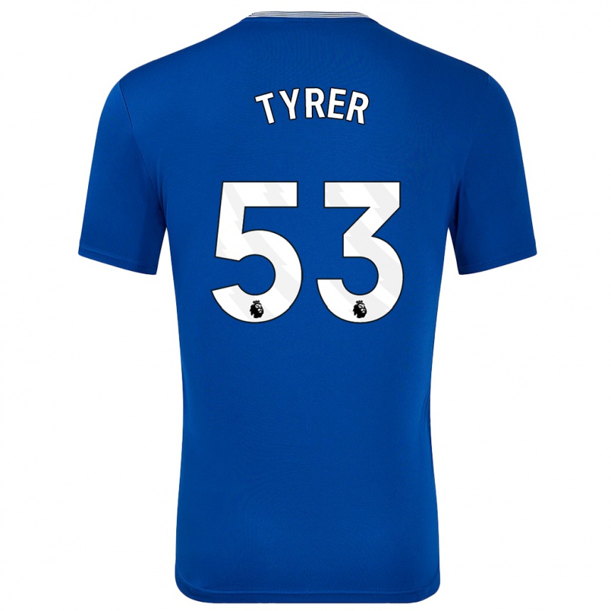 Vyrai Harry Tyrer #53 Mėlyna Su Namų Marškinėliai 2024/25 T-Shirt