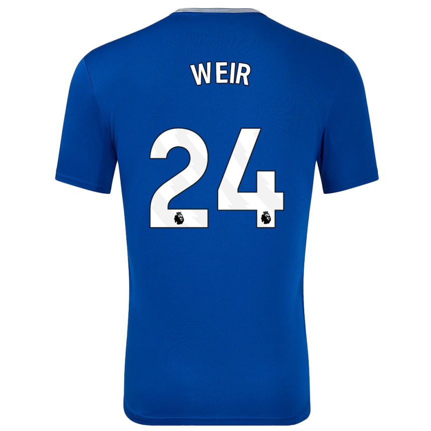 Vyrai Kenzie Weir #24 Mėlyna Su Namų Marškinėliai 2024/25 T-Shirt