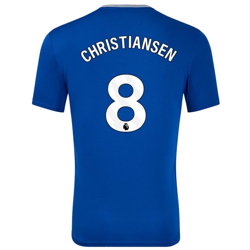 Vyrai Izzy Christiansen #8 Mėlyna Su Namų Marškinėliai 2024/25 T-Shirt