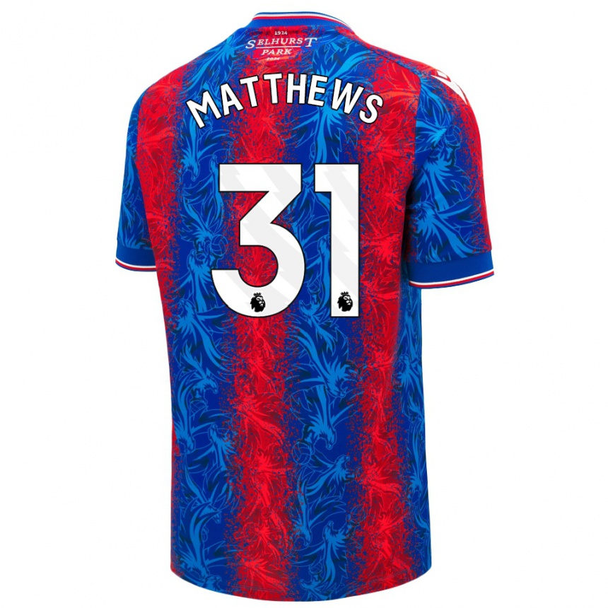 Vyrai Remi Matthews #31 Raudonos Mėlynos Juostelės Namų Marškinėliai 2024/25 T-Shirt