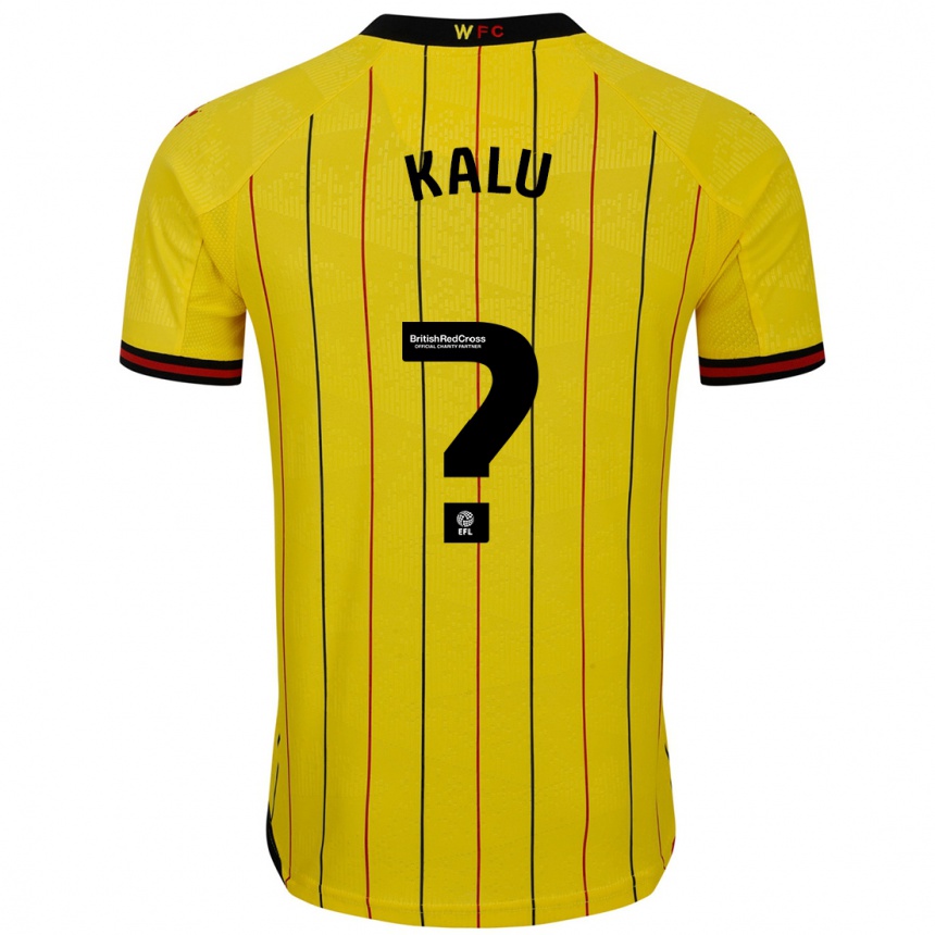 Vyrai Samuel Kalu #0 Geltona Juoda Namų Marškinėliai 2024/25 T-Shirt