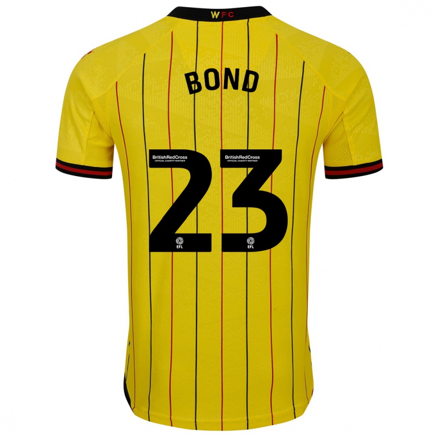 Vyrai Jonathan Bond #23 Geltona Juoda Namų Marškinėliai 2024/25 T-Shirt