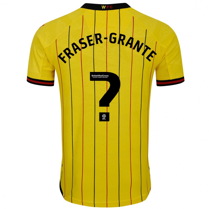 Vyrai Zak Fraser-Grante #0 Geltona Juoda Namų Marškinėliai 2024/25 T-Shirt