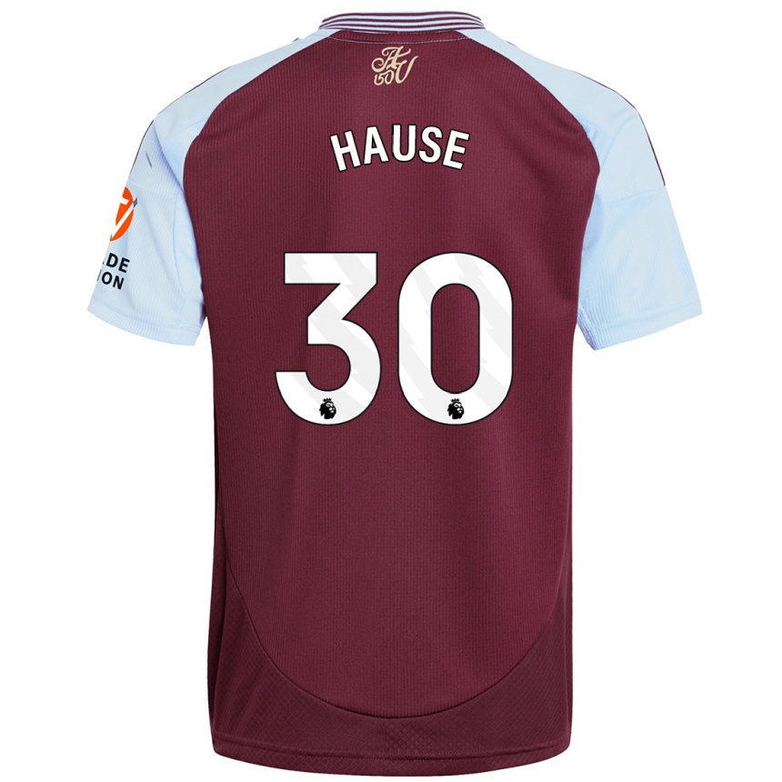 Vyrai Kortney Hause #30 Burgundijos Dangaus Mėlynas Namų Marškinėliai 2024/25 T-Shirt