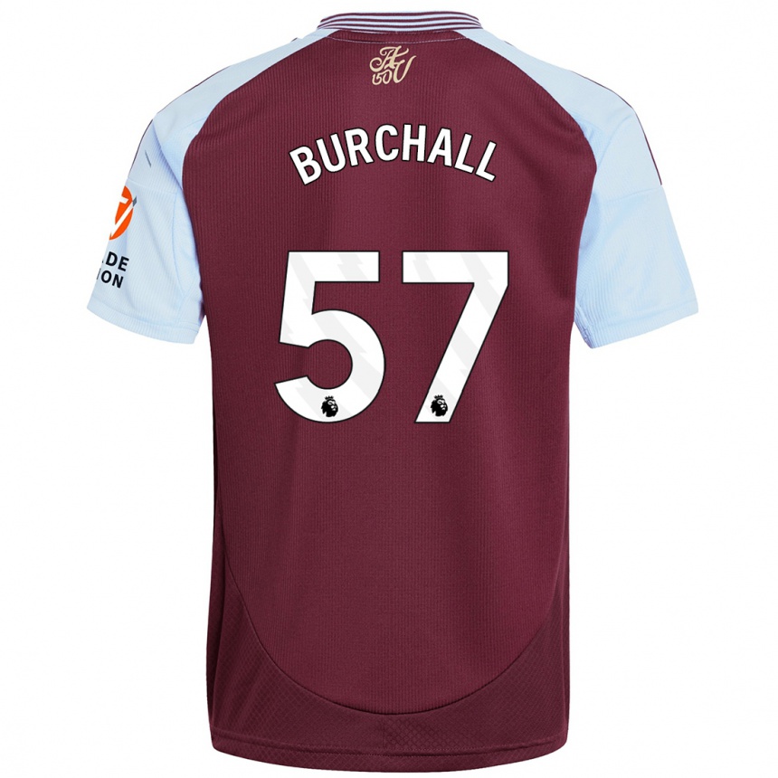 Vyrai Ajani Burchall #57 Burgundijos Dangaus Mėlynas Namų Marškinėliai 2024/25 T-Shirt