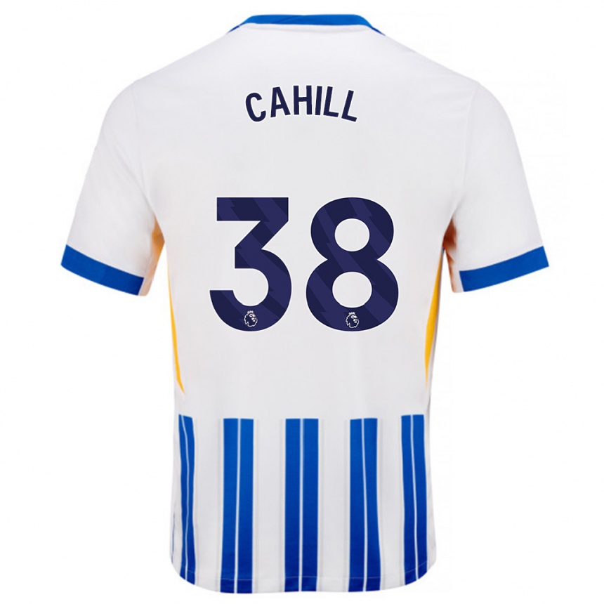 Vyrai Killian Cahill #38 Balta Mėlyna Segtukai Namų Marškinėliai 2024/25 T-Shirt