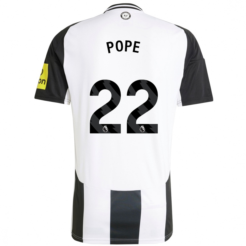 Vyrai Nick Pope #22 Balta Juoda Namų Marškinėliai 2024/25 T-Shirt