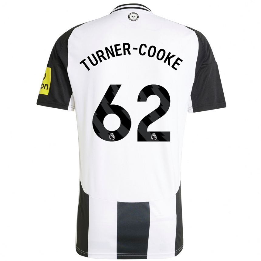 Vyrai Jay Turner-Cooke #62 Balta Juoda Namų Marškinėliai 2024/25 T-Shirt