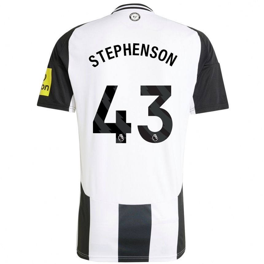 Vyrai Dylan Stephenson #43 Balta Juoda Namų Marškinėliai 2024/25 T-Shirt