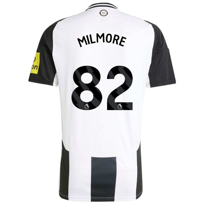 Vyrai Carter Milmore #82 Balta Juoda Namų Marškinėliai 2024/25 T-Shirt