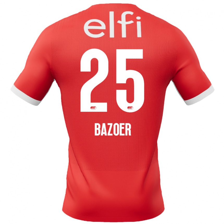 Vyrai Riechedly Bazoer #25 Raudona Balta Namų Marškinėliai 2024/25 T-Shirt