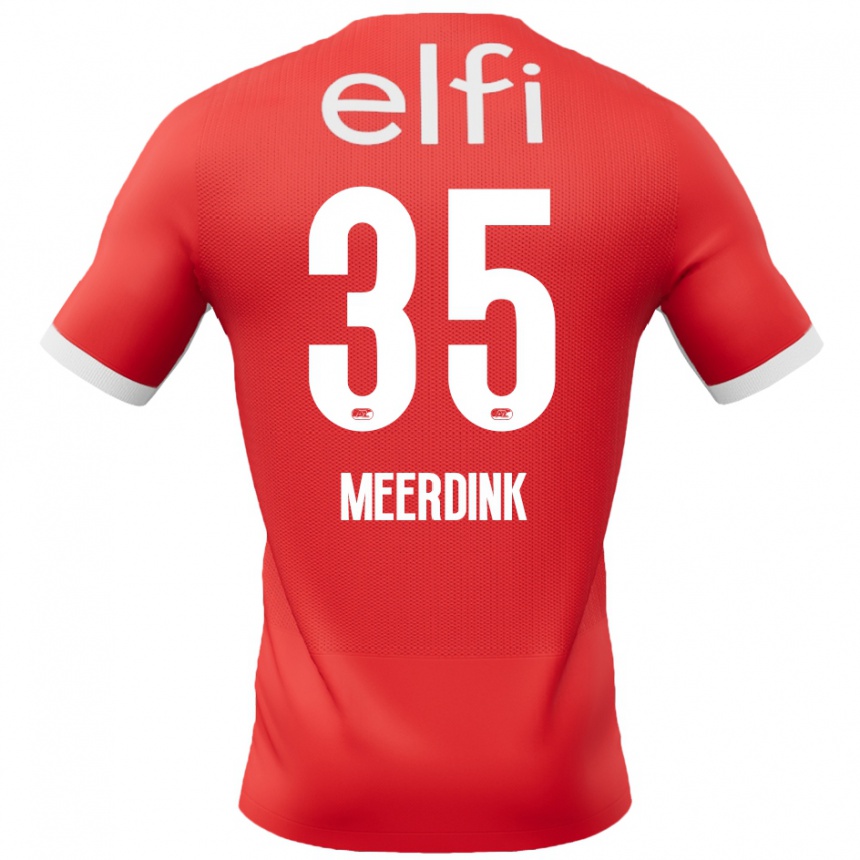 Vyrai Mexx Meerdink #35 Raudona Balta Namų Marškinėliai 2024/25 T-Shirt