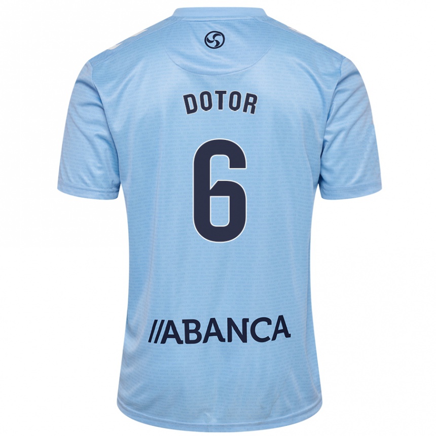 Vyrai Carlos Dotor #6 Dangaus Mėlyna Namų Marškinėliai 2024/25 T-Shirt