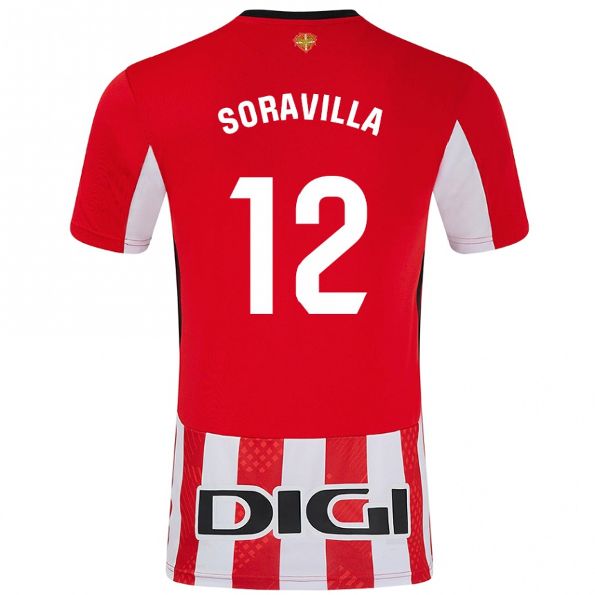 Vyrai Ander Soravilla #12 Raudona Balta Namų Marškinėliai 2024/25 T-Shirt