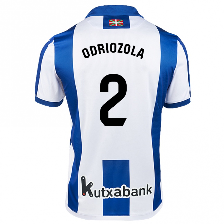 Vyrai Alvaro Odriozola #2 Balta Mėlyna Namų Marškinėliai 2024/25 T-Shirt