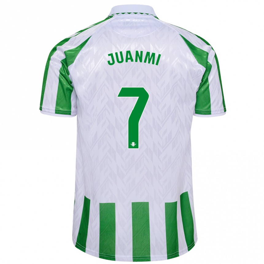 Vyrai Juanmi #7 Žalia Baltos Juostelės Namų Marškinėliai 2024/25 T-Shirt