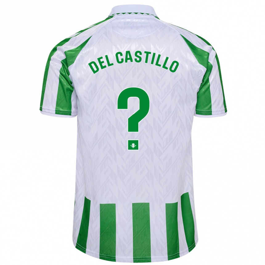 Vyrai Gonzalo Del Castillo #0 Žalia Baltos Juostelės Namų Marškinėliai 2024/25 T-Shirt