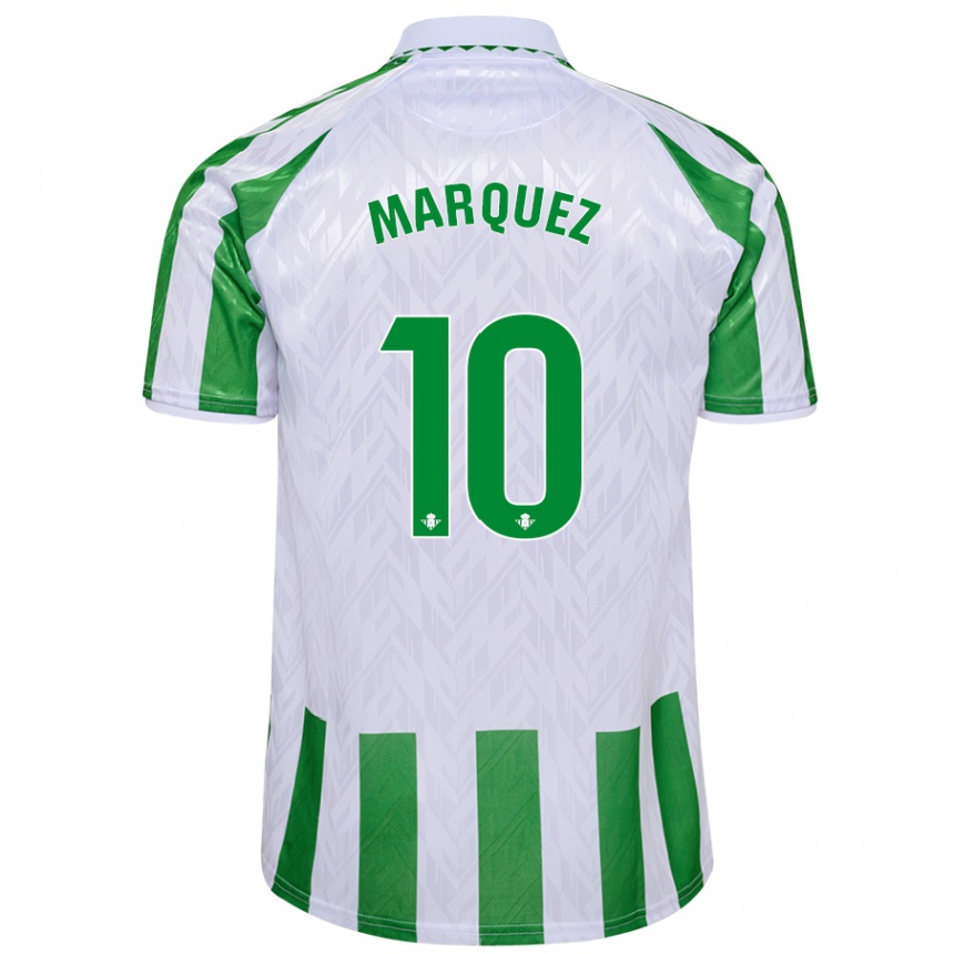 Vyrai Rosa Márquez #10 Žalia Baltos Juostelės Namų Marškinėliai 2024/25 T-Shirt