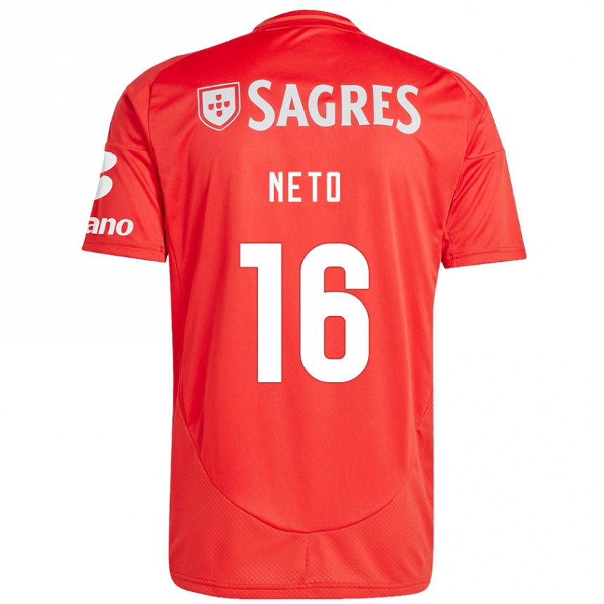 Vyrai Martim Neto #16 Raudona Balta Namų Marškinėliai 2024/25 T-Shirt