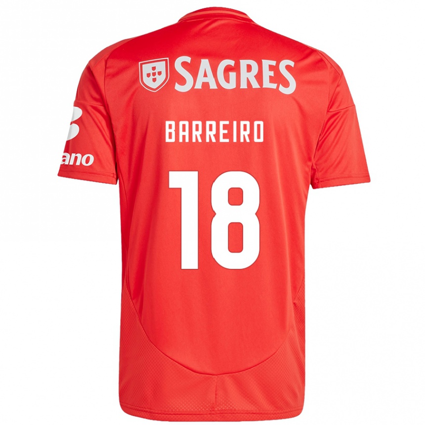 Vyrai Leandro Barreiro #18 Raudona Balta Namų Marškinėliai 2024/25 T-Shirt