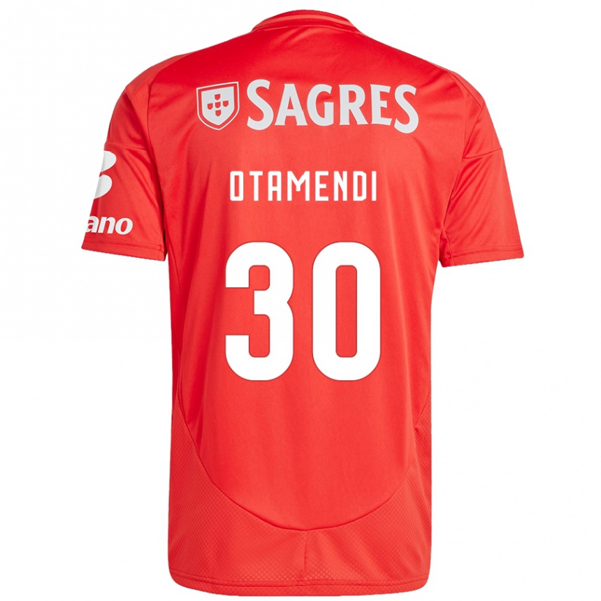 Vyrai Nicolas Otamendi #30 Raudona Balta Namų Marškinėliai 2024/25 T-Shirt