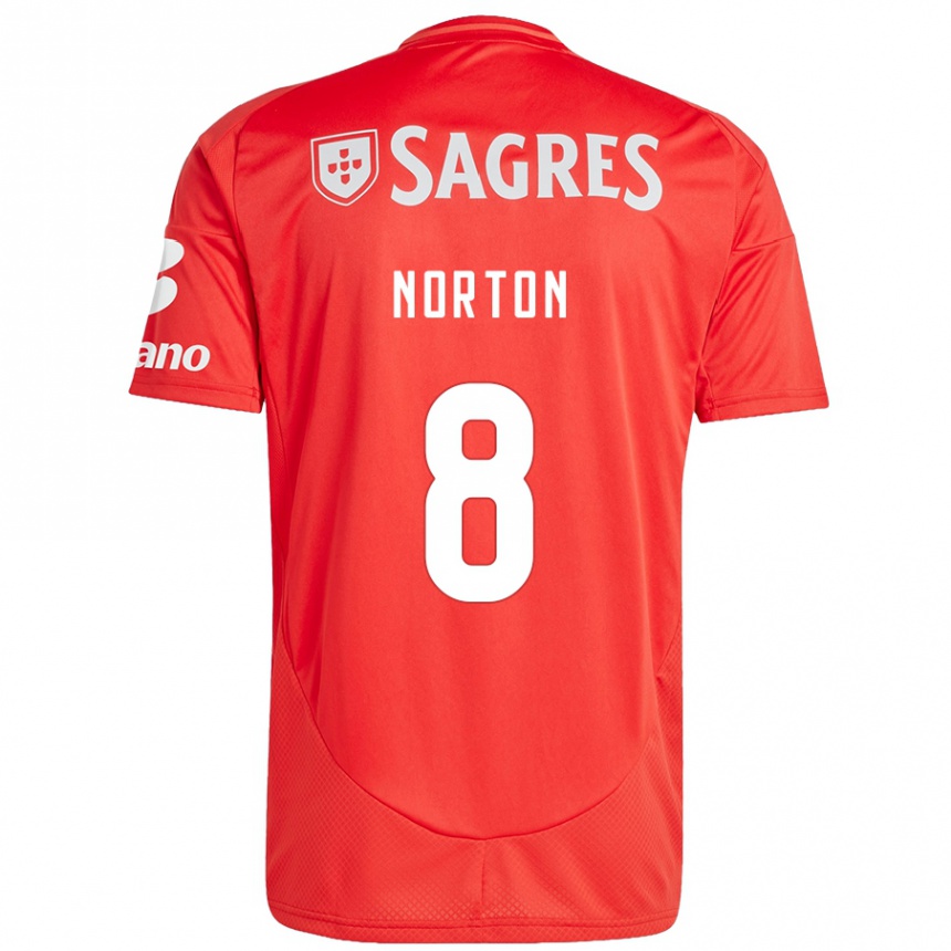 Vyrai Andreia Norton #8 Raudona Balta Namų Marškinėliai 2024/25 T-Shirt