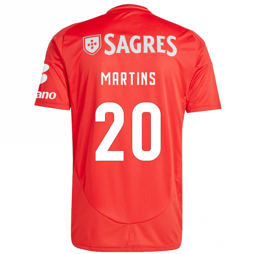 Vyrai Lara Martins #20 Raudona Balta Namų Marškinėliai 2024/25 T-Shirt