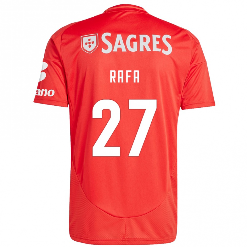 Vyrai Rafa Silva #27 Raudona Balta Namų Marškinėliai 2024/25 T-Shirt